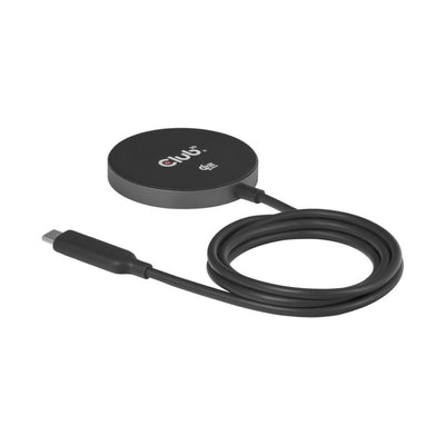 Club 3D CAC-3027 Qi2 25W kabelloses Ladegerät (Schwarz, Qi-zertifiziert, MagSafe-kompatibel, Magnetpad)