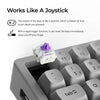 Keychron K2 HE-F1C Concrete Edition RGB mechanische Tastatur (schwarz, US-Layout (QWERTY), Gateron Double-Rail-Magnetnebel, 75 %, RGB-LEDs, OSA Double-Shot PBT, Hot-Swap, 2,4 GHz | Bluetooth 5.2 | USB-C)