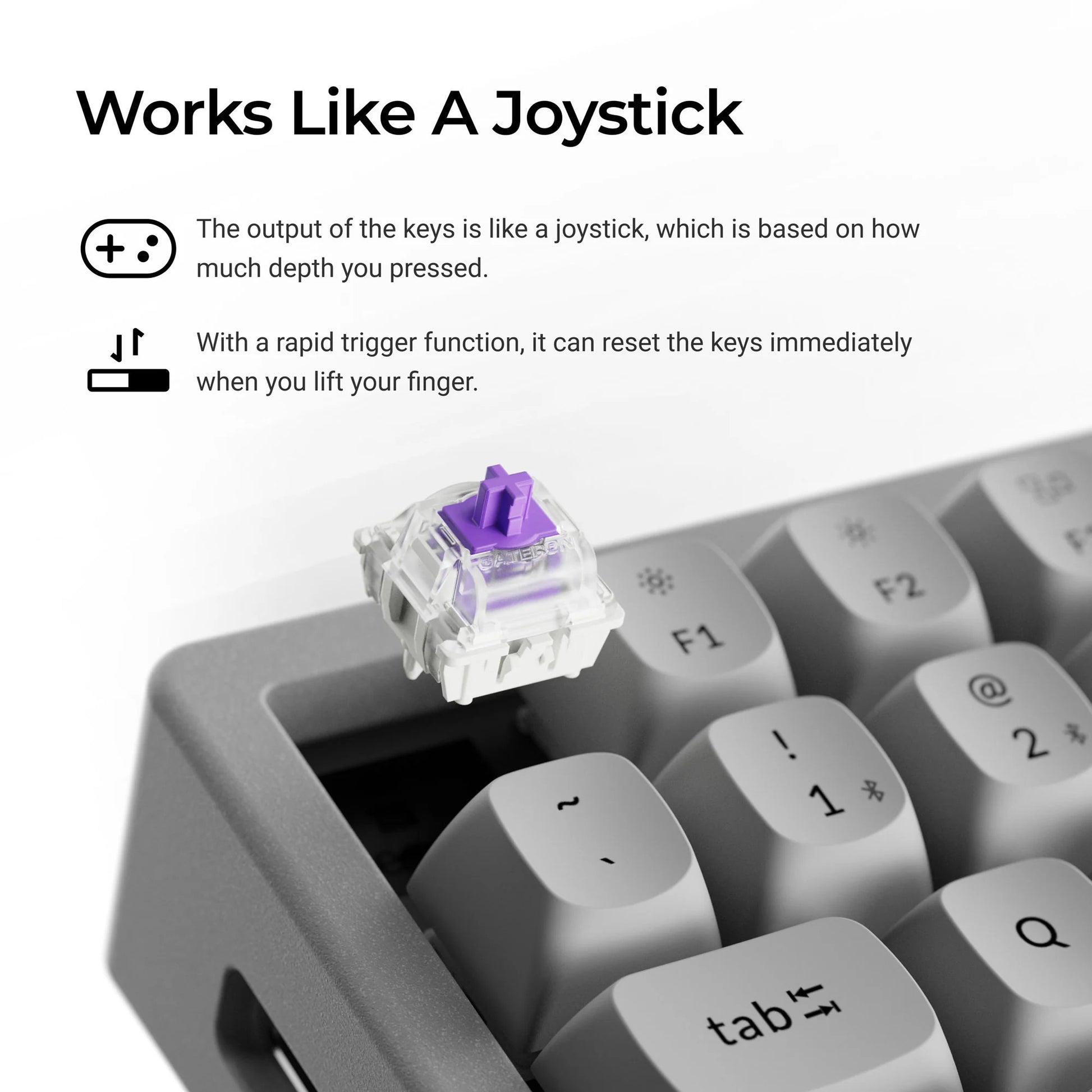 Keychron K2 HE-F1C Concrete Edition RGB mechanische Tastatur (schwarz, US-Layout (QWERTY), Gateron Double-Rail-Magnetnebel, 75 %, RGB-LEDs, OSA Double-Shot PBT, Hot-Swap, 2,4 GHz | Bluetooth 5.2 | USB-C)