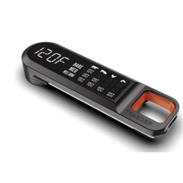 Traeger sofort ablesbares Fleischthermometer (LCD-Bildschirm, magnetisch, geeignet für P.A.L.-Haken)