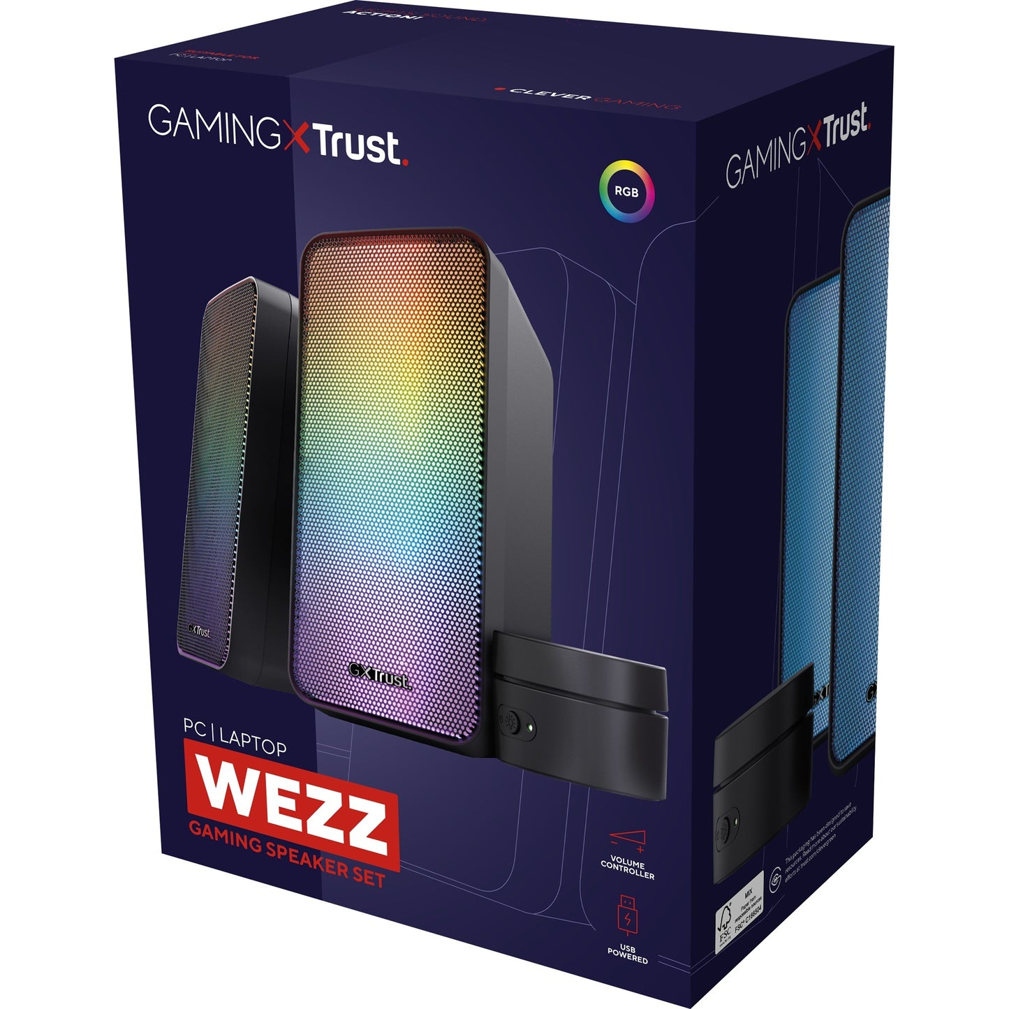 Vertrauen Sie GXT 611 Wetz Ibelbeleuchtet 2.0 RGB -Lautsprecher Set