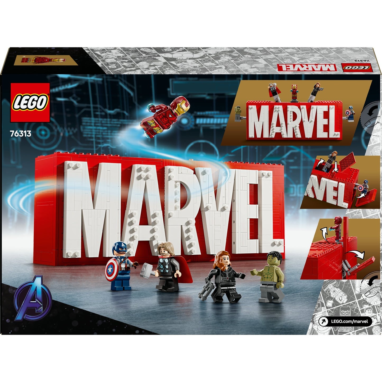 Lego Lego Super Heroes 76313 Logo und Minifiguren