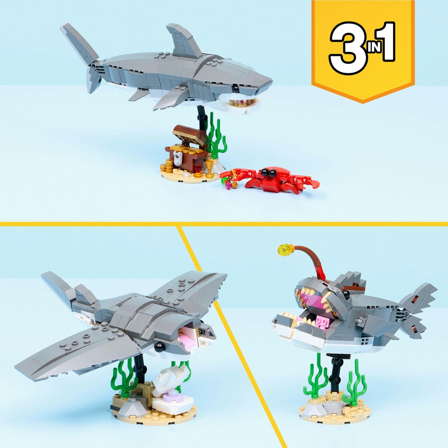 Lego Creator 31381 Wilder Hai mit Schatztruhe