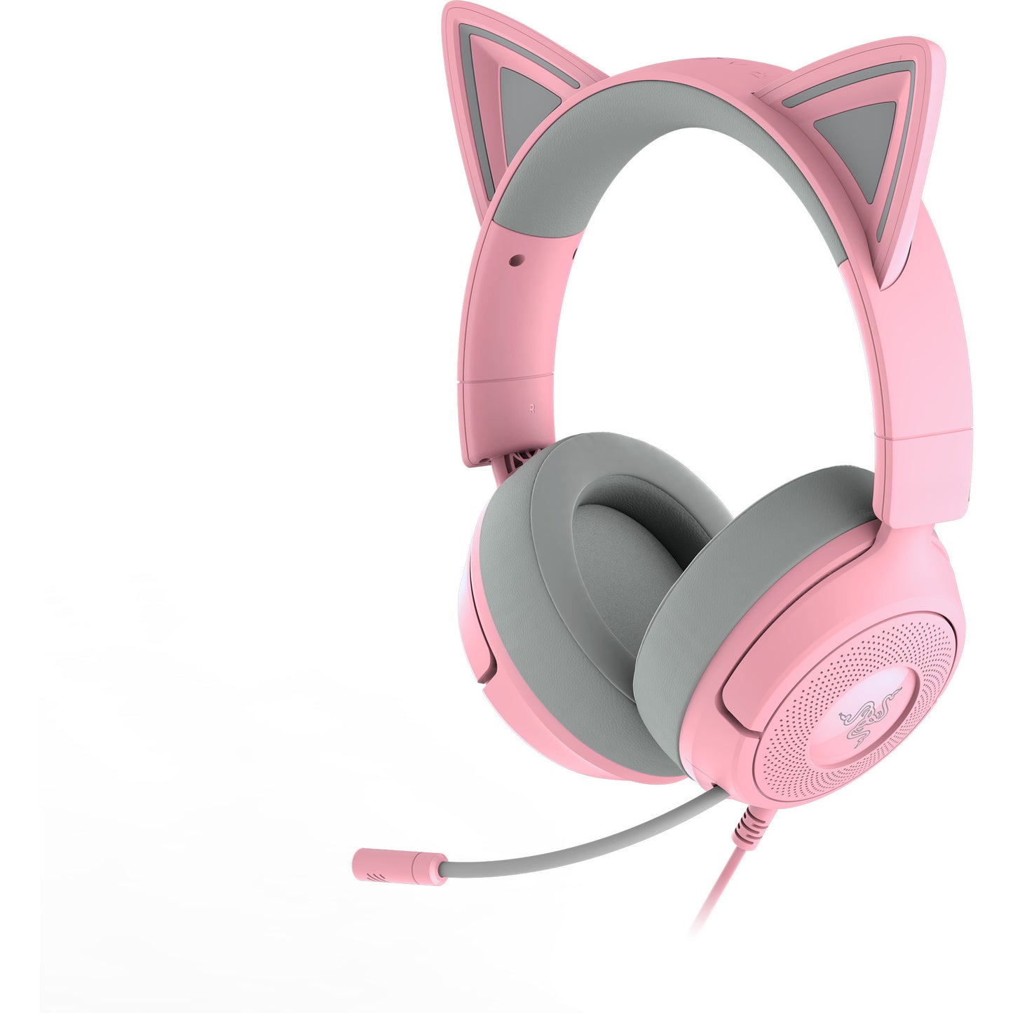 Razer Kraken Kitty V3 X Quartz Over-Ear-Gaming-Headset (Rosa Grau)