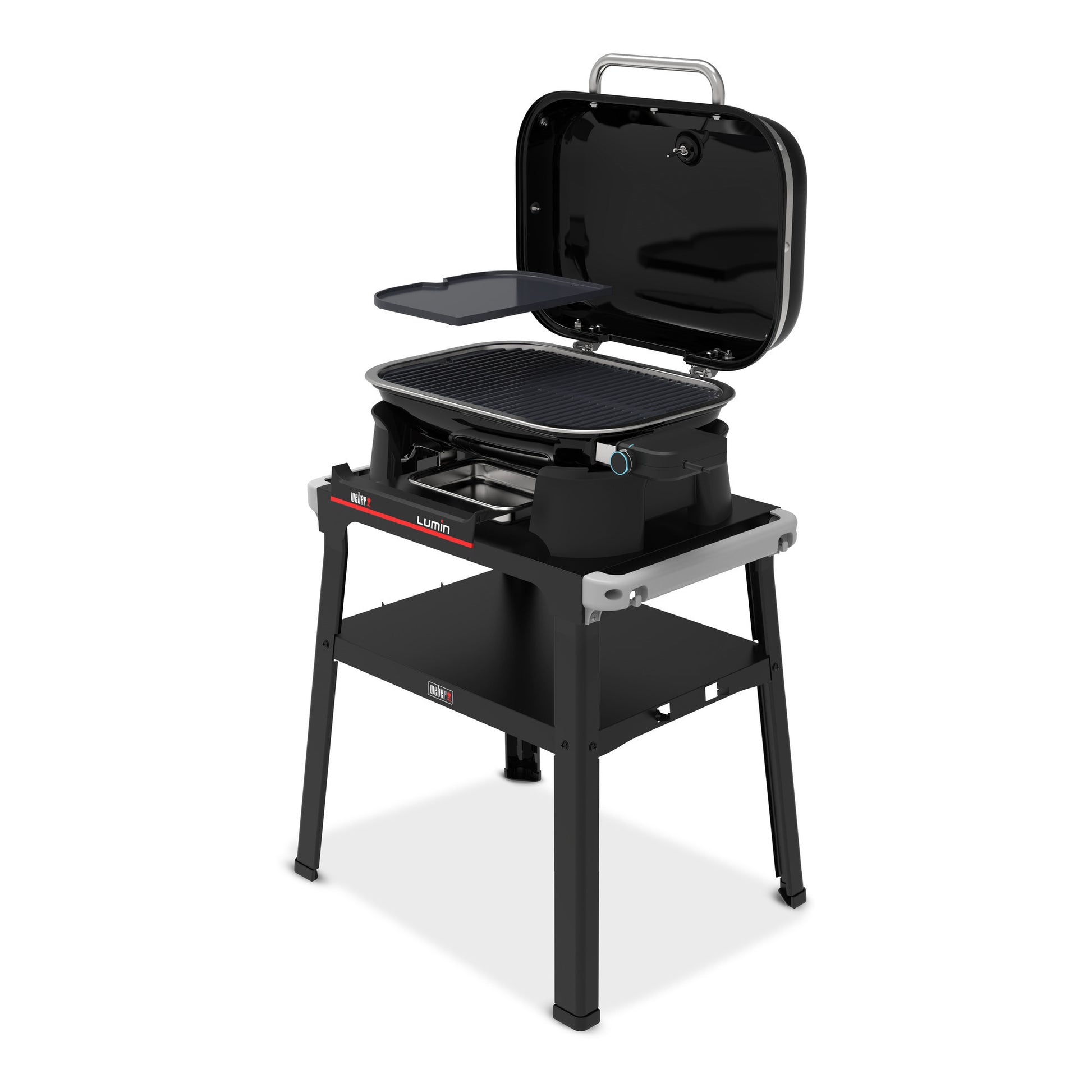 Weber Lumin Compact Outdoor-Elektrogrill mit Sockel (schwarz, 4 bis 6 Personen, Grillfläche 1561 cm²)