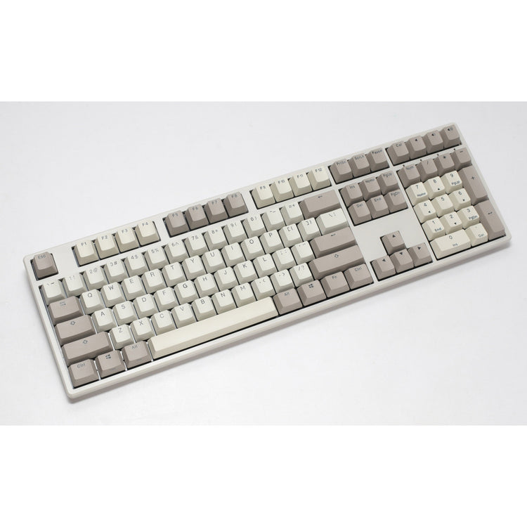 Ducky Origin Vintage, Tastatur (grau, US-Layout, Cherry MX Red, Hot Swap, PBT Double-Shot-Tastenkappen)