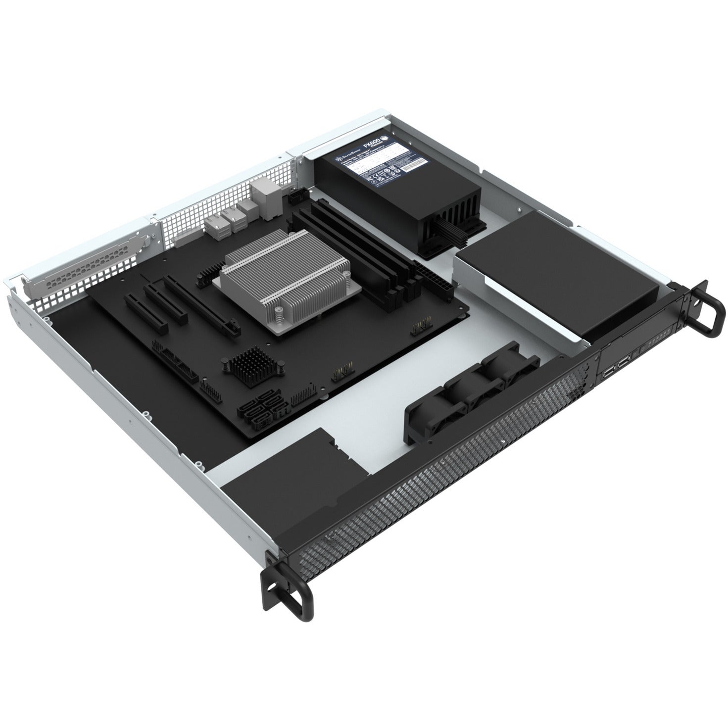 Silverstone RM100 1U Rackmount, Rack, Servergehäuse
