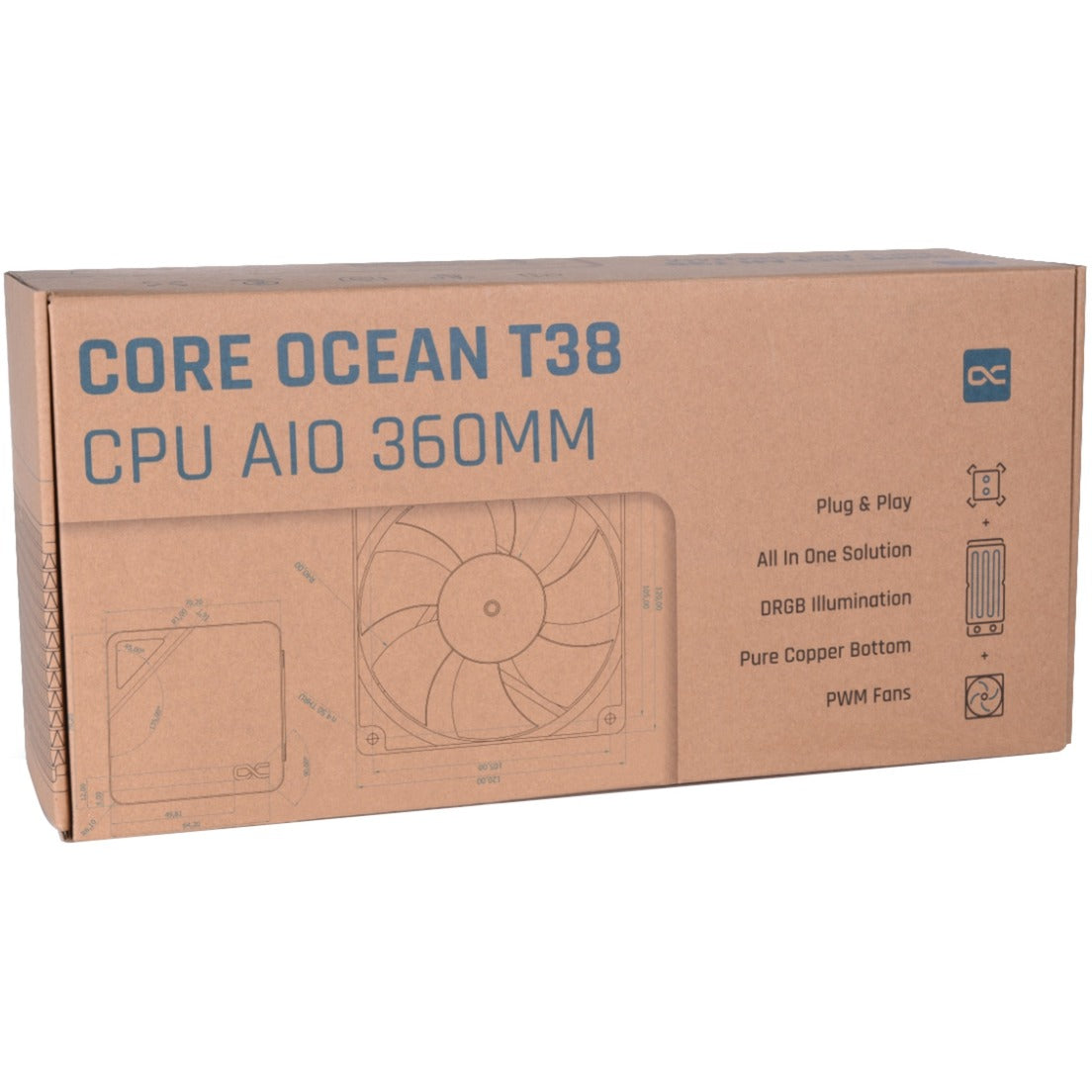 Alphacool Core Ocean T38 360 Wasserkühlung (schwarz)