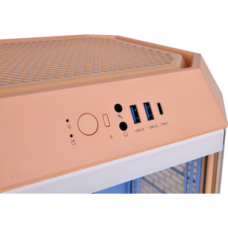 Thermaltake the Tower 300 – Peach Fuzz Mini-Tower-Gehäuse (Pfirsich | 3x USB-A | gehärtetes Glas)