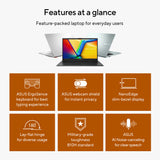 Asus vivobook go 15 e1504fa-bq5403w 15,6 Laptop (schwarz | Ryzen 5 40 | Radeon 610m | 8 GB | 512 GB SSD) - afbeelding 19