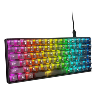 Lenovo Legion K510 Mini Pro RGB mechanische Gaming-Tastatur (schwarz, US-Layout (QWERTZ), 75 %, brauner Schalter, Hot-Swap, USB)