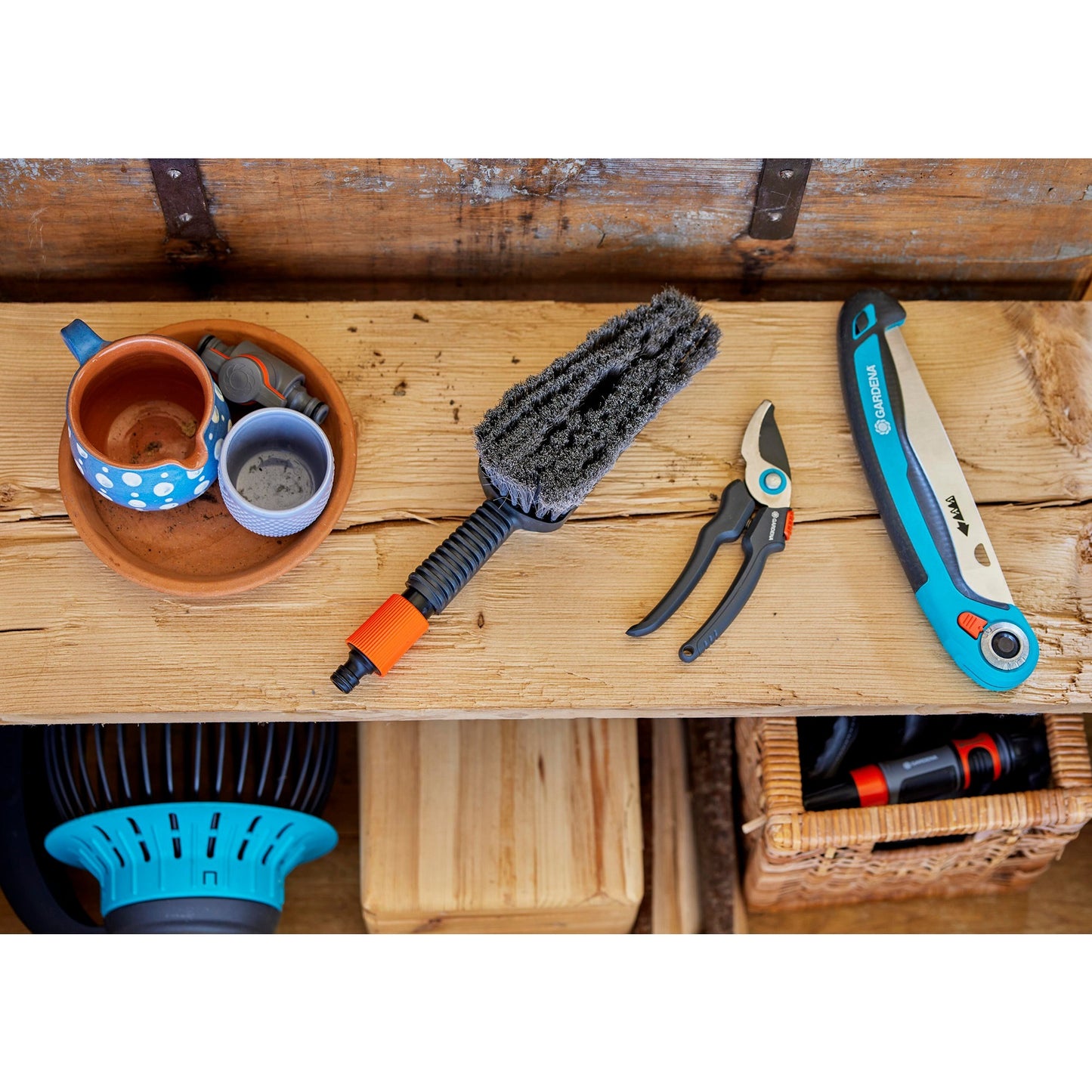 Gardena Clean System Handbrush M weich, mit Schlauchverbindung