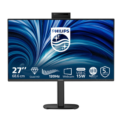 Philips 27b2n3500jh 00 27 Monitor (schwarz, HDMI, Display-Port, USB-C, Webcam, 120 Hz)