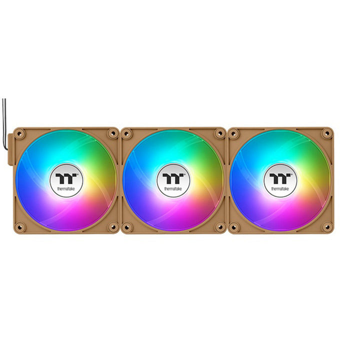 Thermaltake CT120 EX Reverse Argb Sync PC-Lüfter Gravel Sand (3-Lüfter-Pack) Gehäuselüfter (hellbraun, 3 Stück, 120 x 120 x 25 mm, PWM)