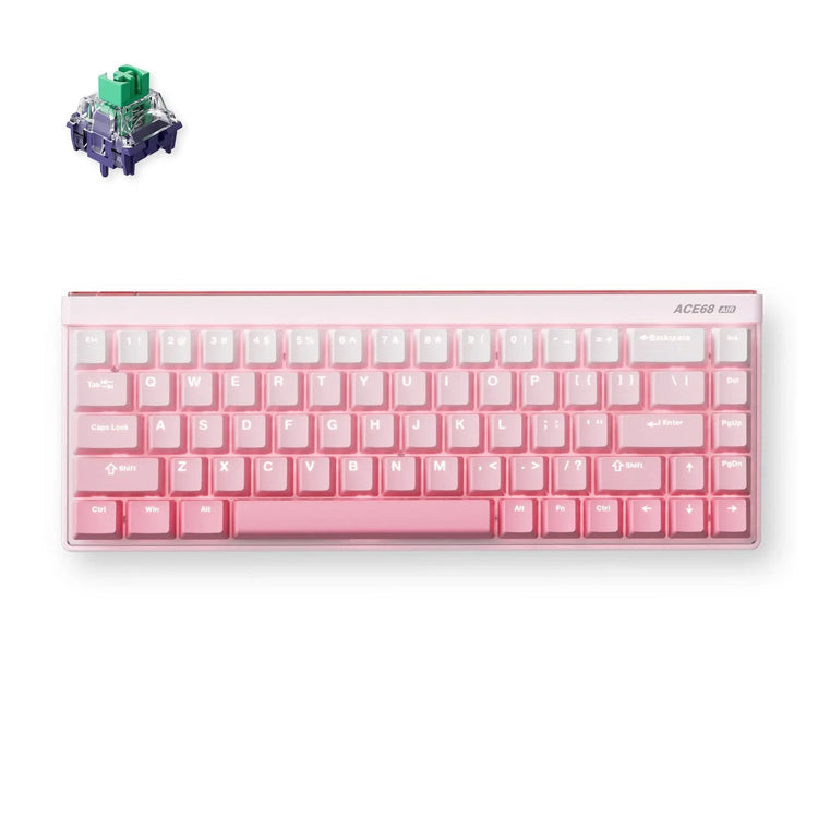 Mchose Ace 68 Air Hall-Effekt-Magnetschalter-Gaming-Tastatur (weiß, US-Layout (QWERTY), Kailh Magnetic God, 65 %, RGB, Hot-Swap, PBT-Tastenkappen, USB-C, Hall-Effekt-Sensor)