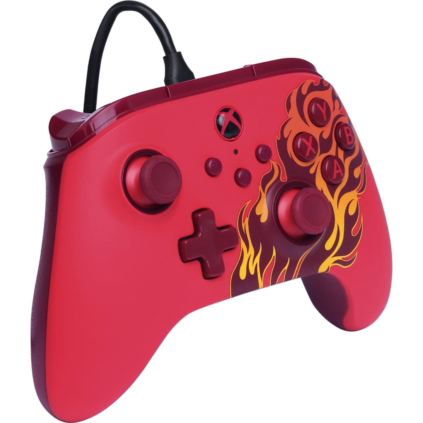 Powera Advantage Controller mit Kabel für die Xbox Series x|s – Red Fire (rot, Xbox Series x|s, Xbox One, PC)