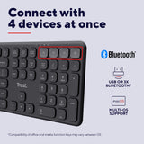 Trust Vaiya kabellose Tastatur (schwarz, US-Layout, Bluetooth 2,4 GHz) - afbeelding 7