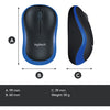 Logitech kabellose Maus M185 (blau, Einzelhandel)