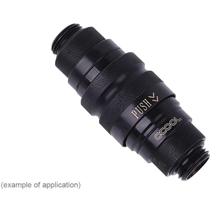 Alphacool Eiszapfen Schnellverschlussstecker G1 4 AG - tiefschwarzer Verschluss (schwarz)