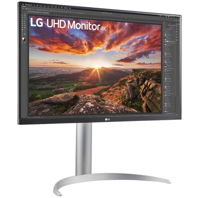 LG Ultrafine 27UP850K-W 27 4K UHD Monitor (Silber Schwarz, 2x HDMI, Display Port, 2x USB-A, USB-C)
