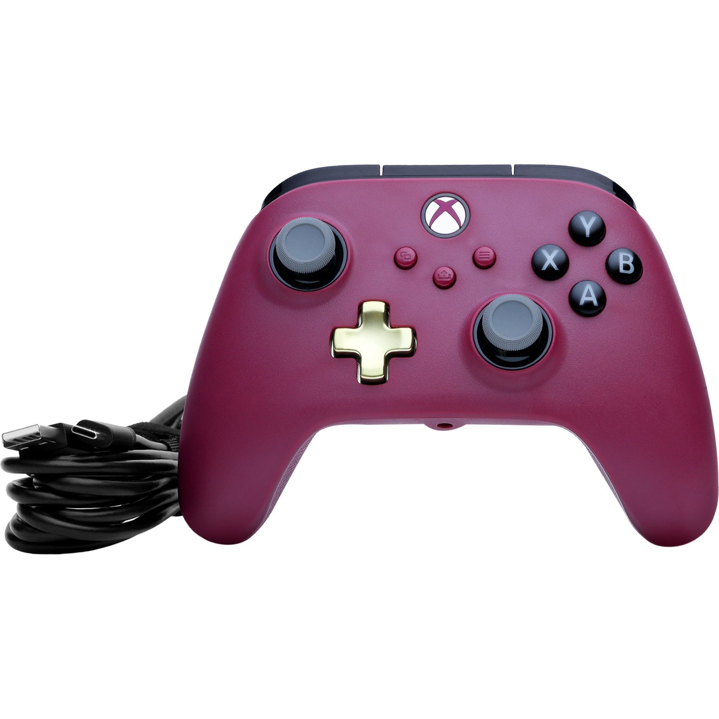 Powera Advantage Plus Kabelgebundener Controller für Xbox Series X|s – Ruby (Dunkelrot, Xbox Series X|s, Xbox One, PC)