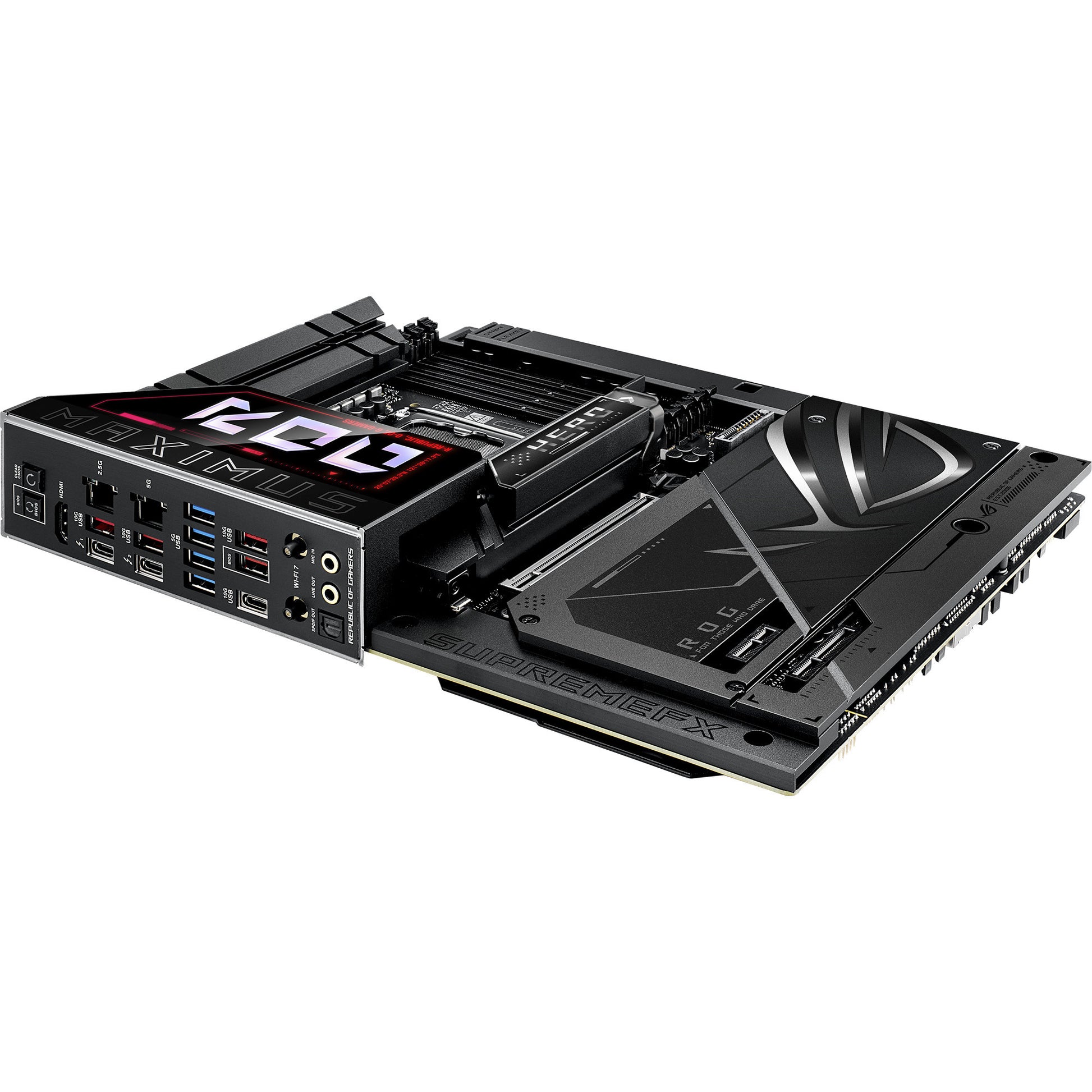 Asus Rrog Maximus Z890 Hero BTF Sockel 1851 Mainboard (schwarz, RAID, 5 GB-LAN, Wi-Fi 7, BT, Sound, ATX)
