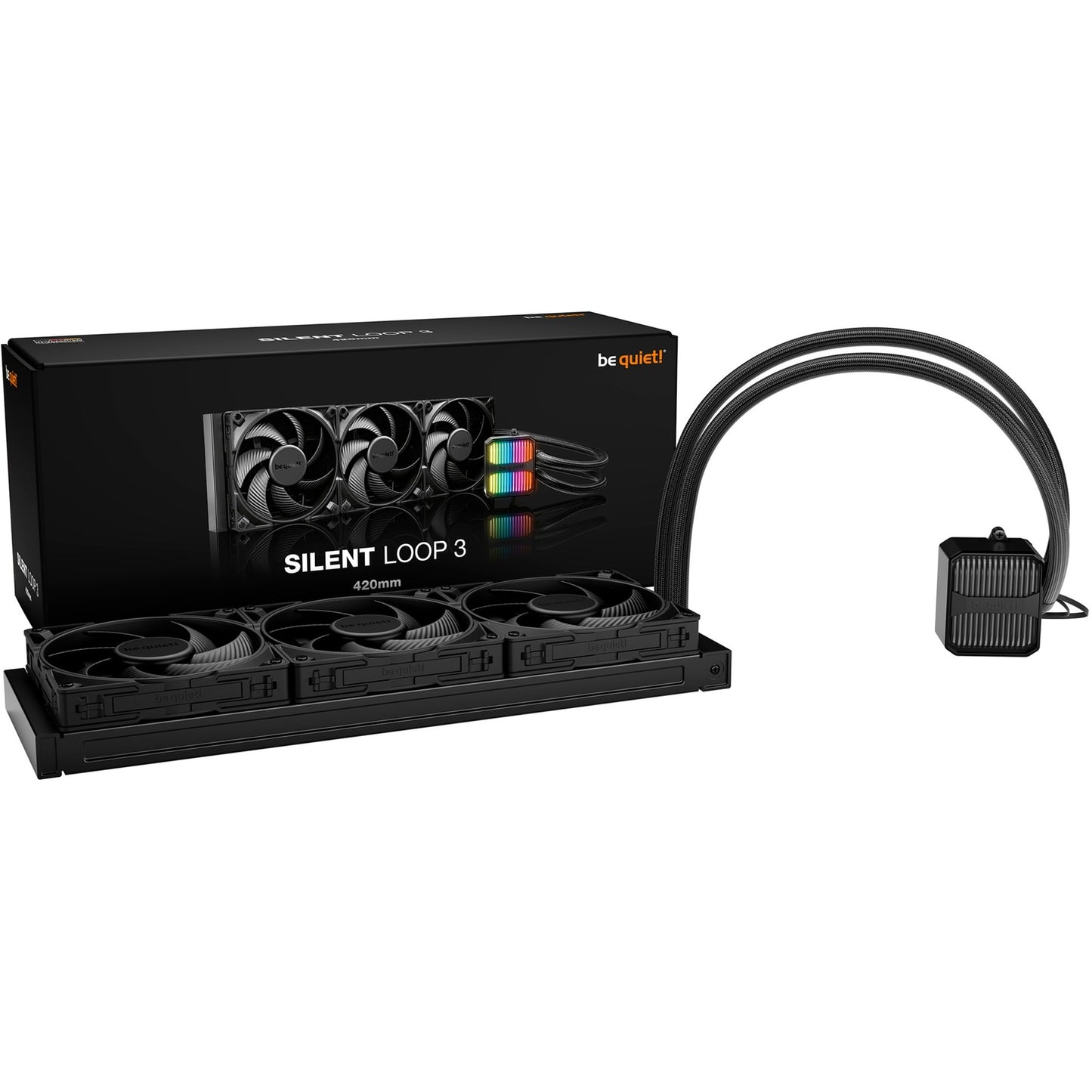 Ruhig sein! Silent Loop 3 420 Wasserkühlung (schwarz, 4-Pin-PWM)