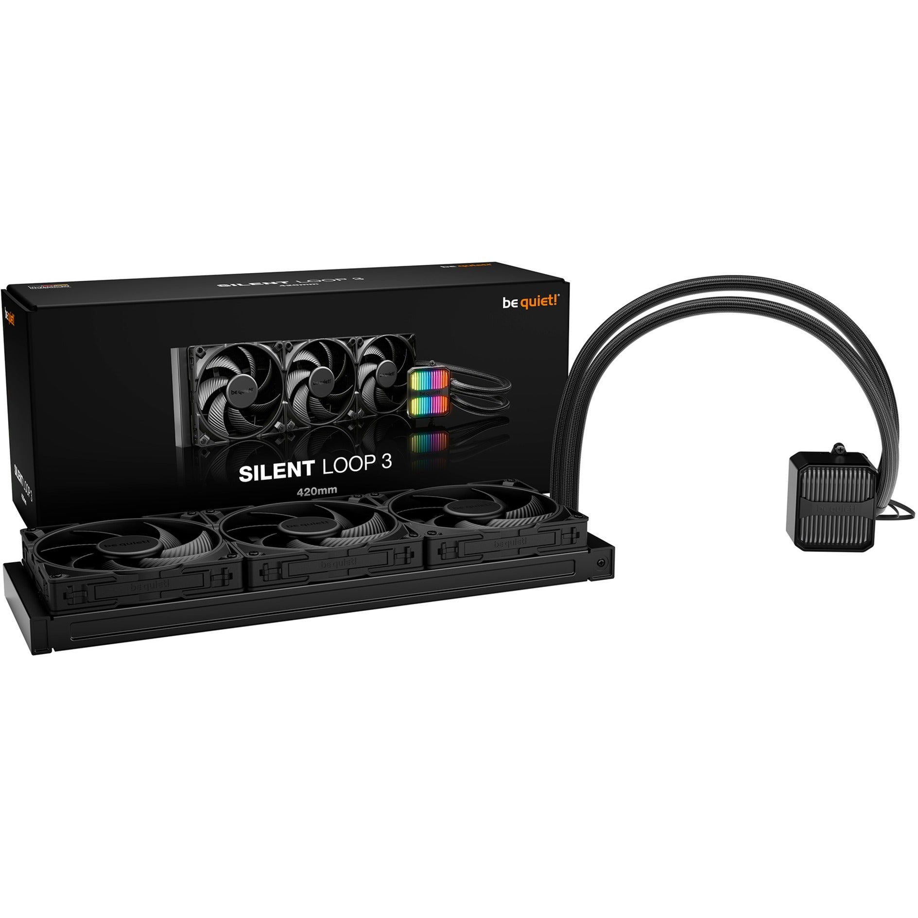 Ruhig sein! Silent Loop 3 420 Wasserkühlung (schwarz, 4-Pin-PWM)