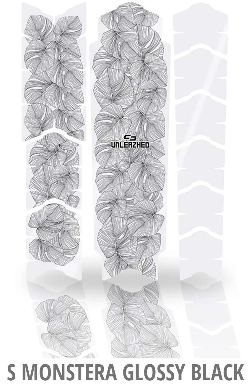 Unleazed Rahmenschutzfolie Monstera schwarz glänzend