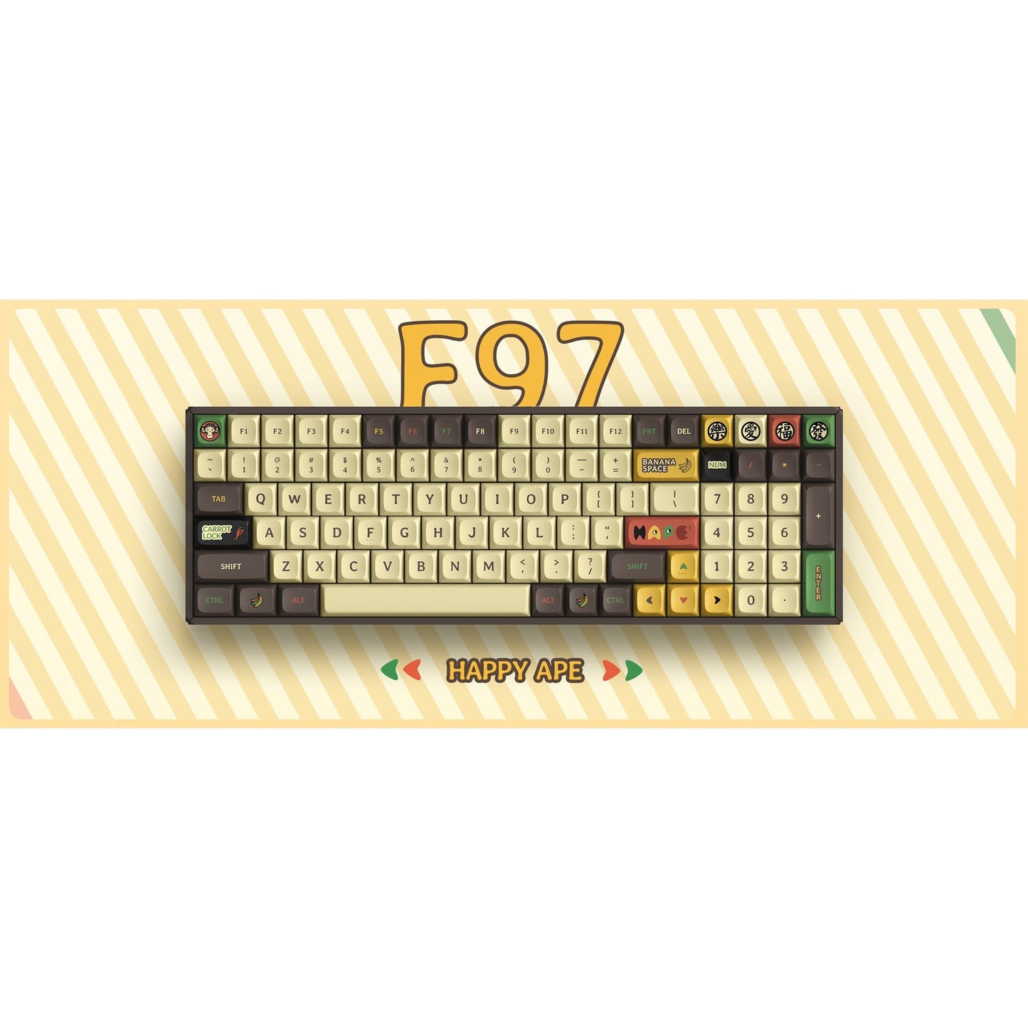 Iqunix F97 Happy Affen drahtlose mechanische Tastatur