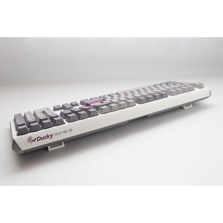 Ducky One 3 Mist Grey, Tastatur (Hellgrau, US-Layout, Cherry MX Red, RGB-LED, Double-Shot PBT, Hot-Swap-fähig, Quack-Mechanik)