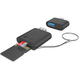 Icy Box ib-cr204-cu3 2-in-1 Kartenleser (schwarz) - afbeelding 1
