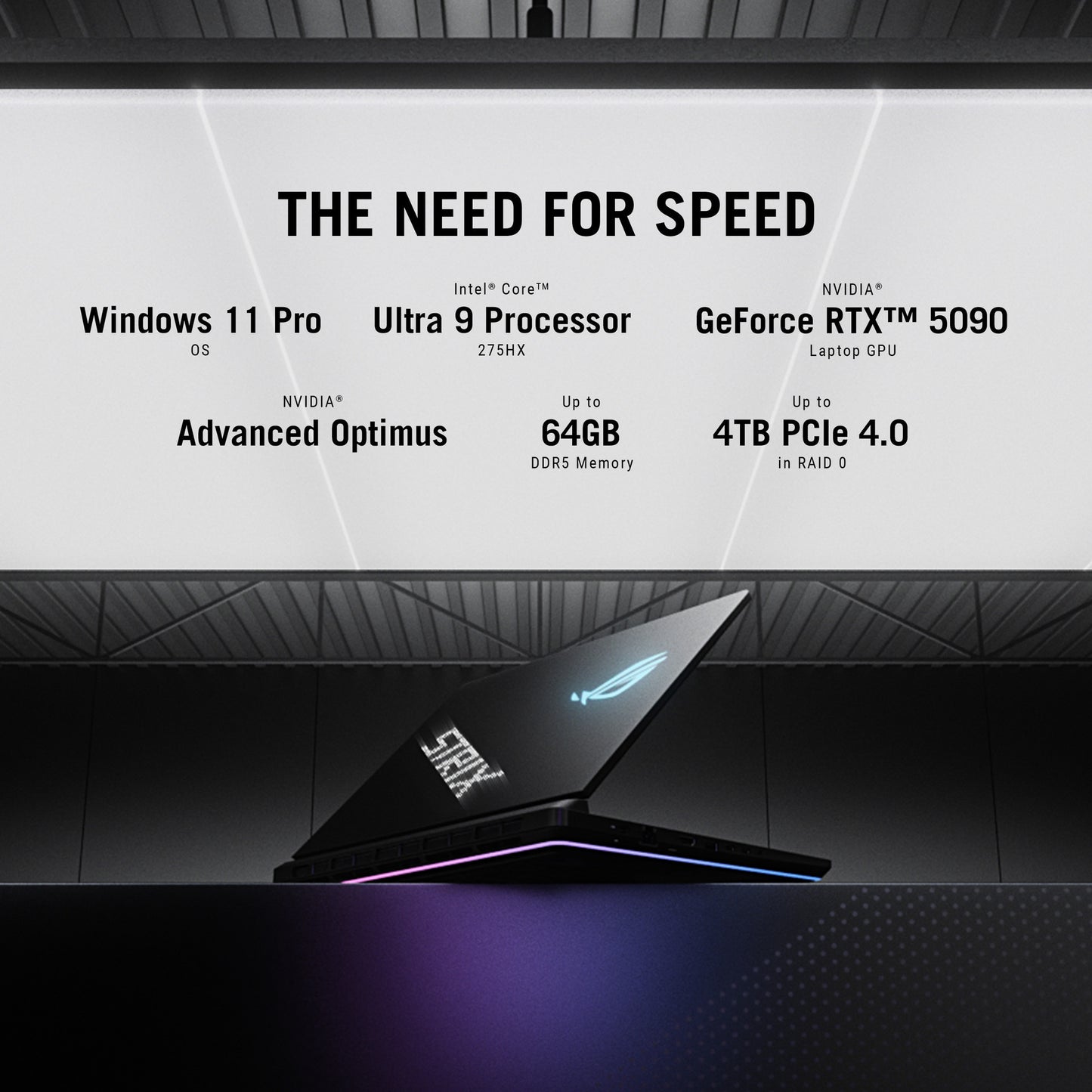 Asus ROG Strix Scar 18 G835LX-SA012W 18 Gaming-Laptop (Schwarz | Core Ultra 9 275HX | RTX 5090 | 64 GB | 4 TB SSD | 240 Hz)