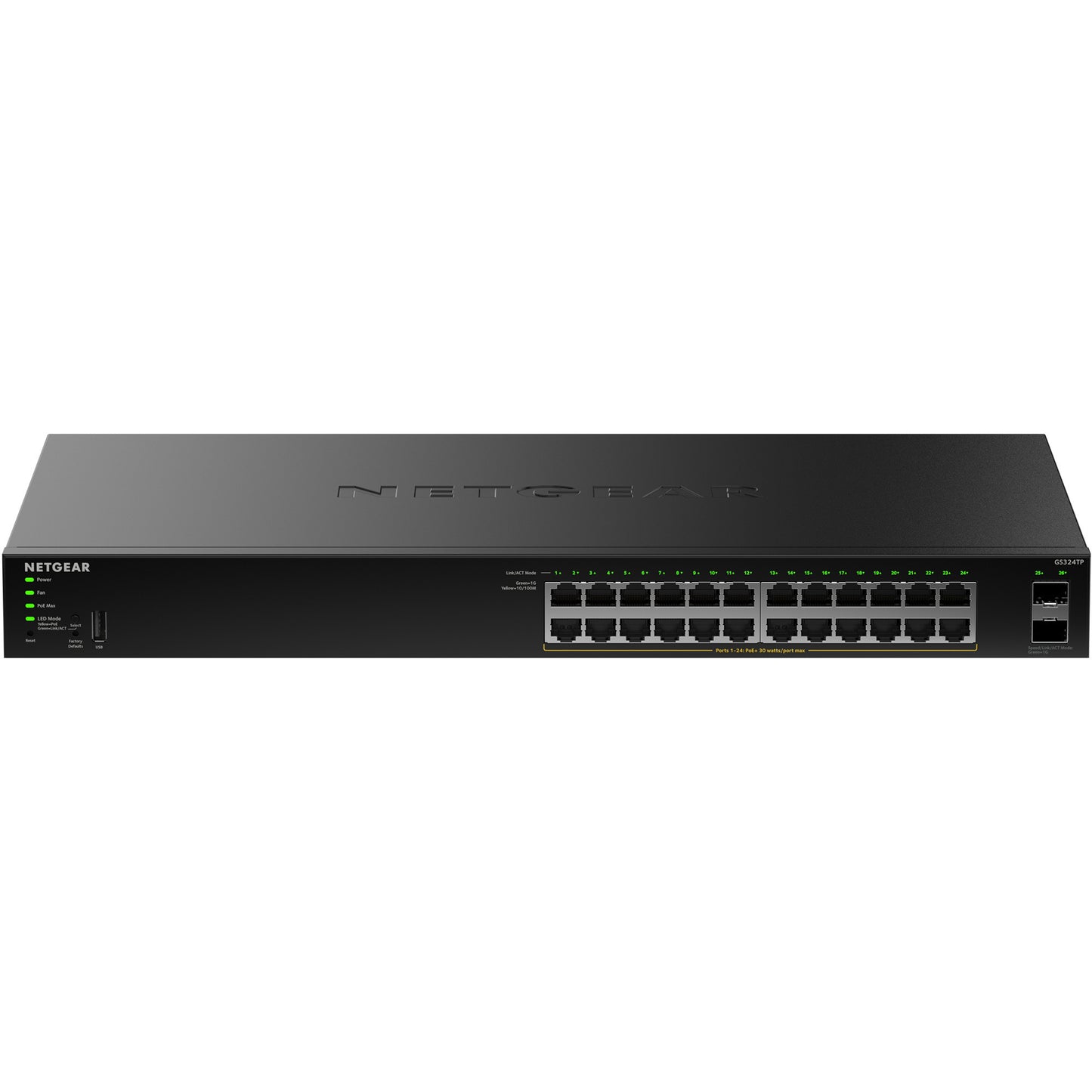 Netgear gs324tpv2 Switch (schwarz, 190 W PoE-Budget)