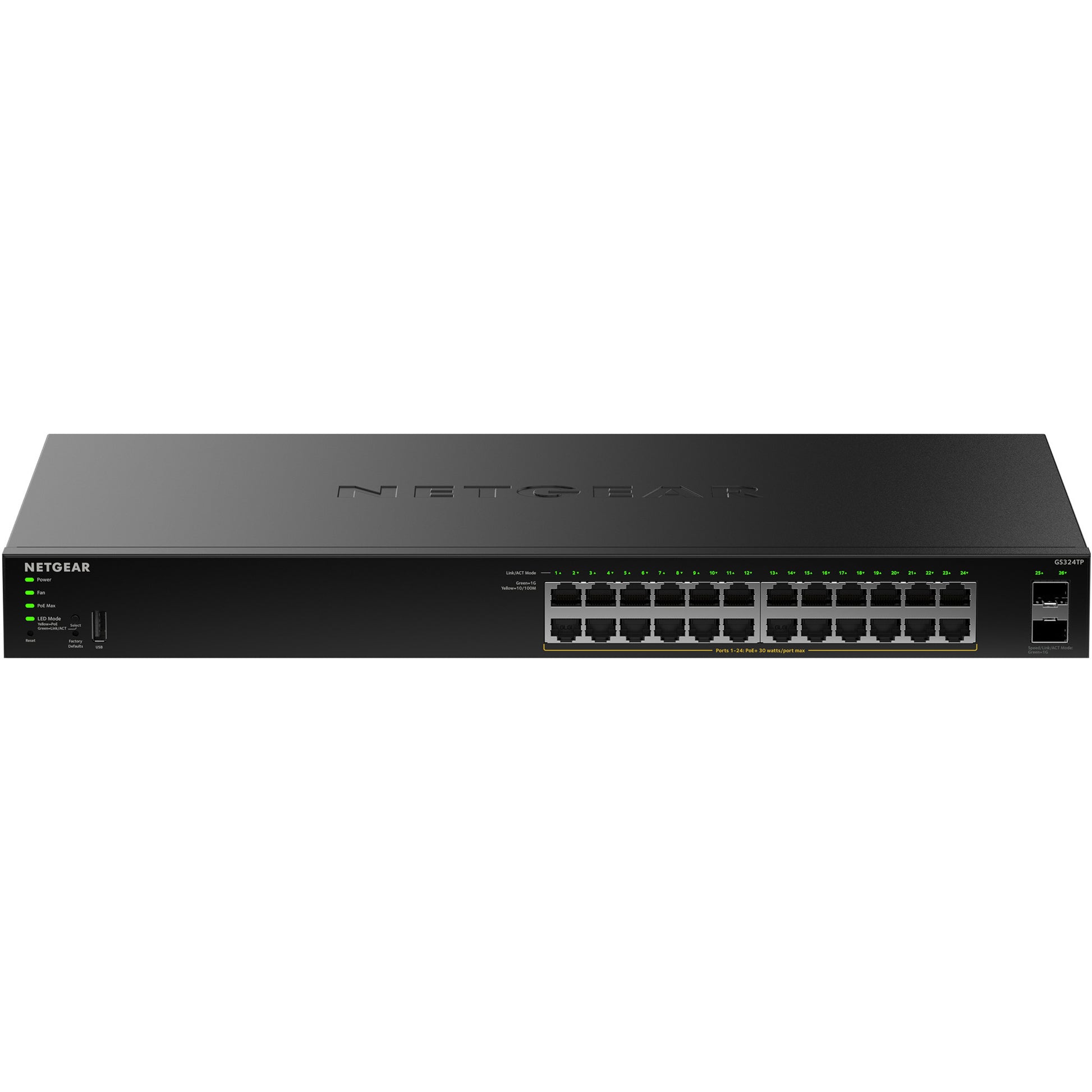 Netgear gs324tpv2 Switch (schwarz, 190 W PoE-Budget)