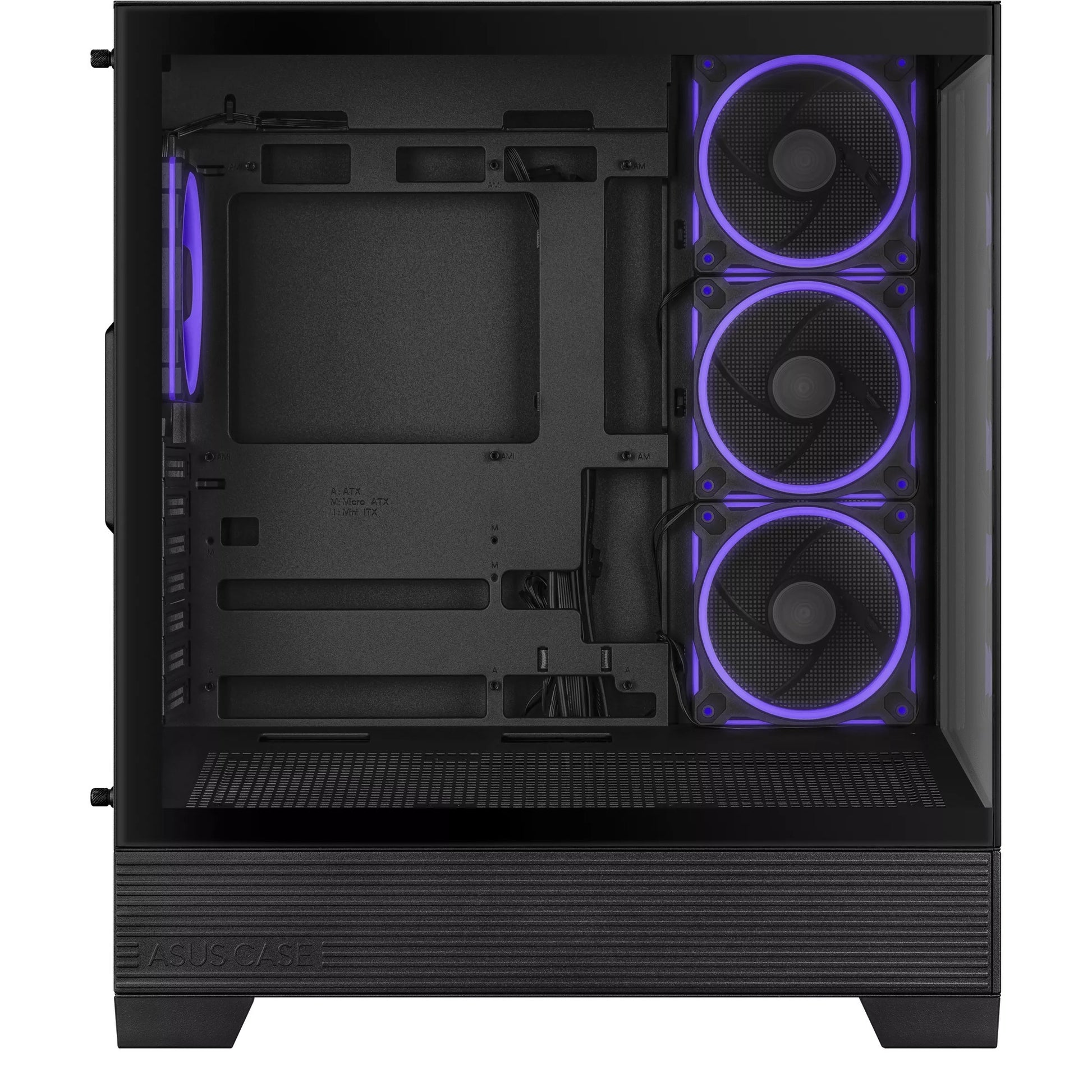 Asus a31 plus Midi-Tower-Gehäuse (schwarz | 2x USB-A | 2x USB-C | gehärtetes Glas)
