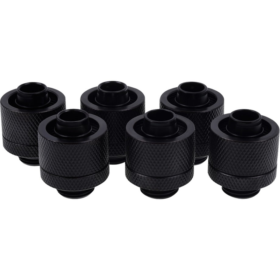 Alphacool Eiszapfen 16 10 mm Klemmverschraubung (schwarz, 6 Stück)