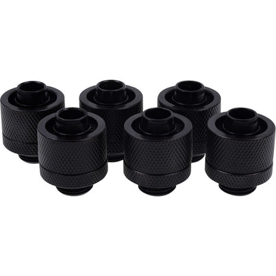 Alphacool Eiszapfen 16 10 mm Klemmverschraubung (schwarz, 6 Stück)
