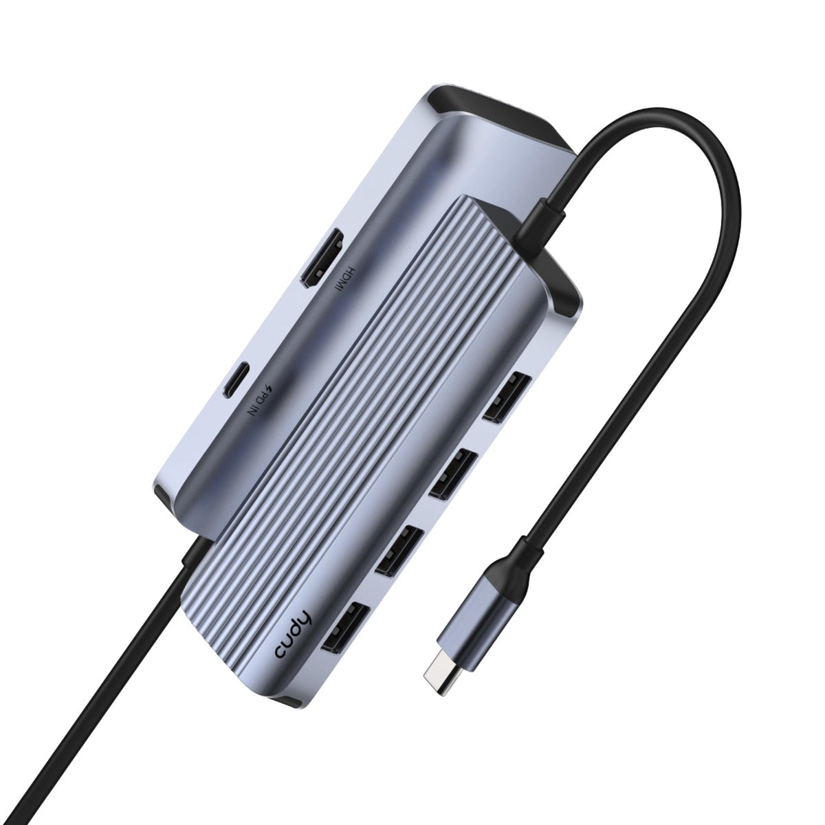 Cudy 6-in-1 HDMI 4K USB-C Hub USB-Hub (Silber)