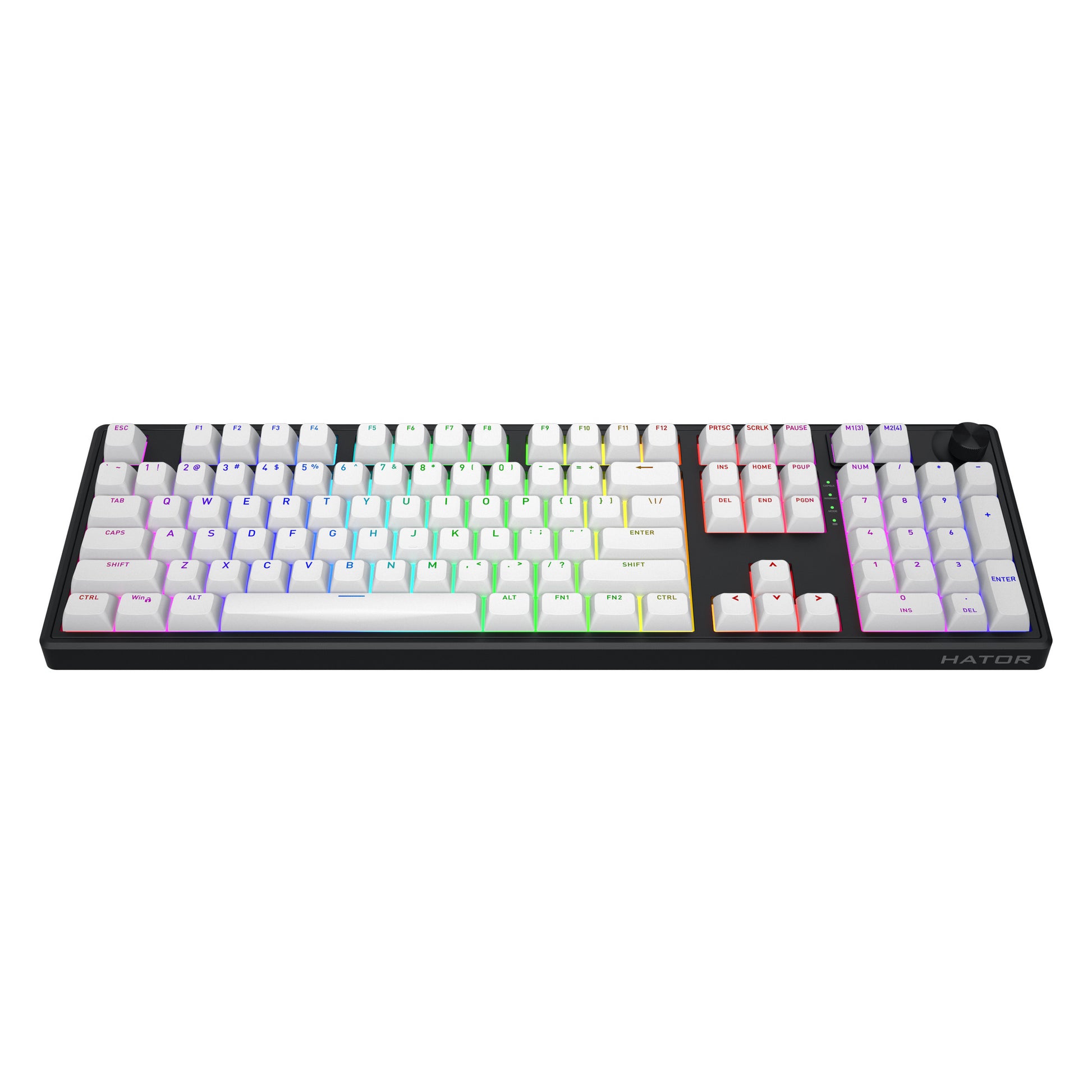 Hator Skyfall Wireless, Gaming-Tastatur (schwarz, US-Layout, Hator Aurum Lemon, RGB, Double Shot ABS, Hot-Swap, 2,4 GHz Bluetooth USB-C)