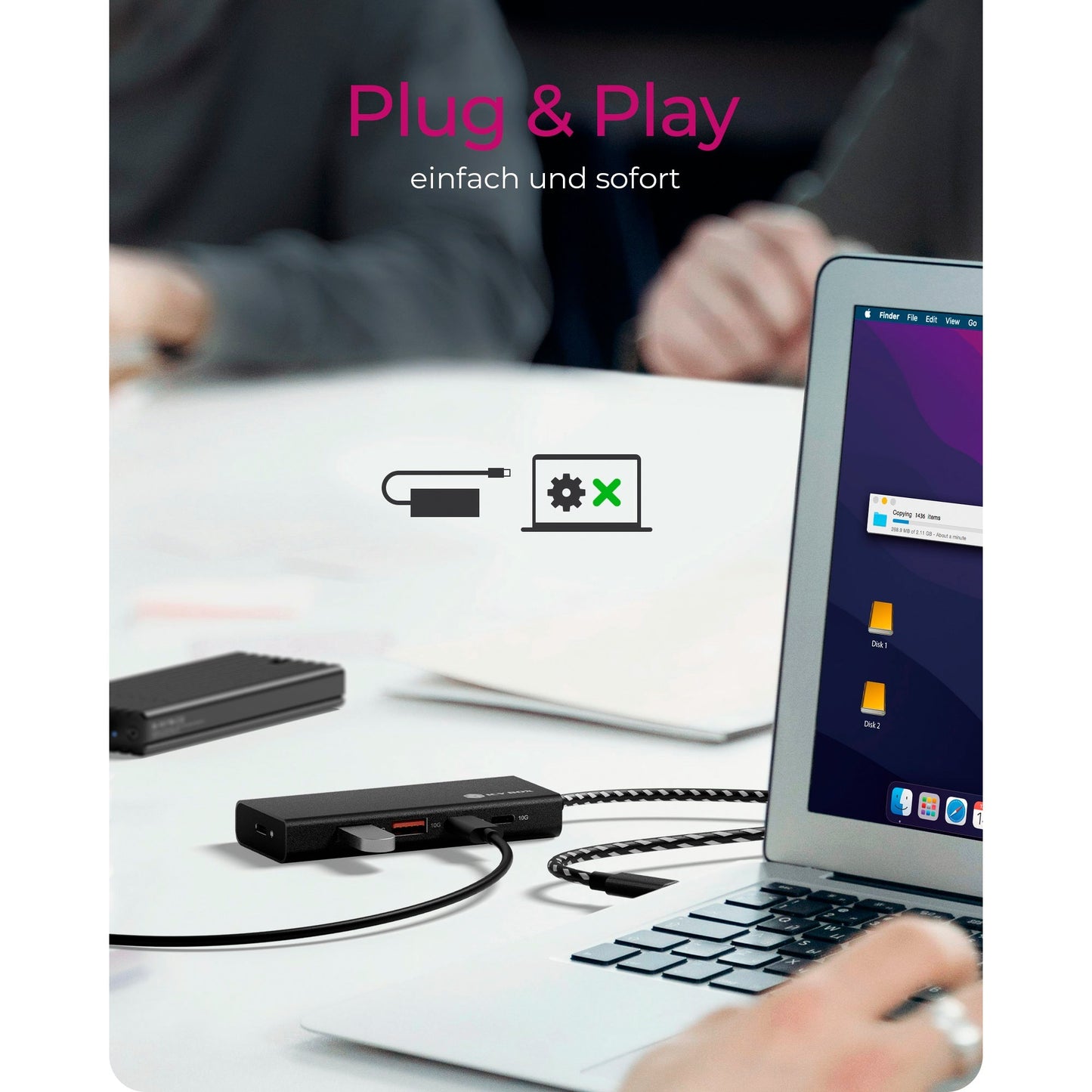Icy Box 4-Fever Hub mit USB-C 3.2 Gen 2