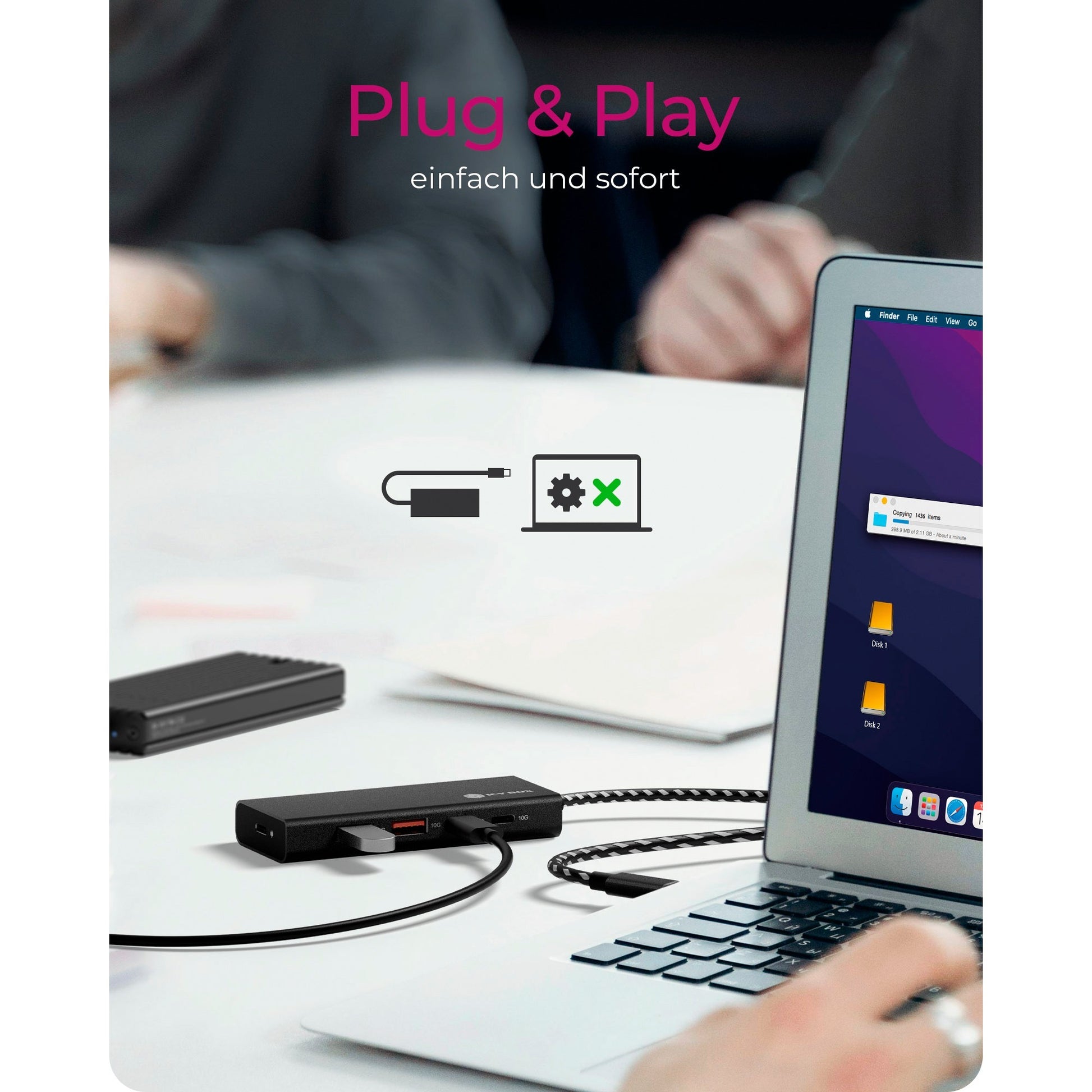Icy Box 4-Fever Hub mit USB-C 3.2 Gen 2
