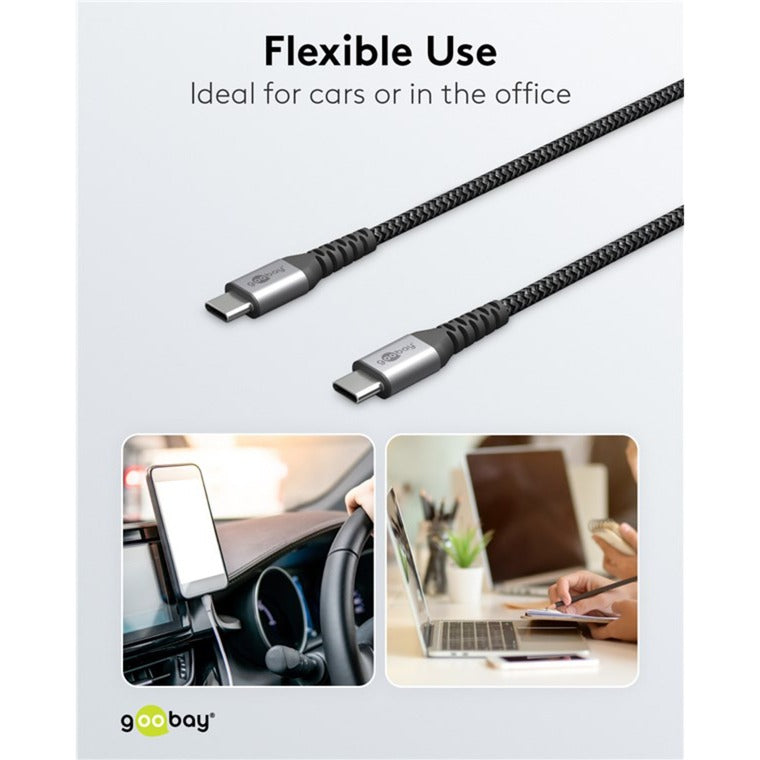 Goobay USB-C Snell Charger Nano (65 W) und USB-C-Textilkabel