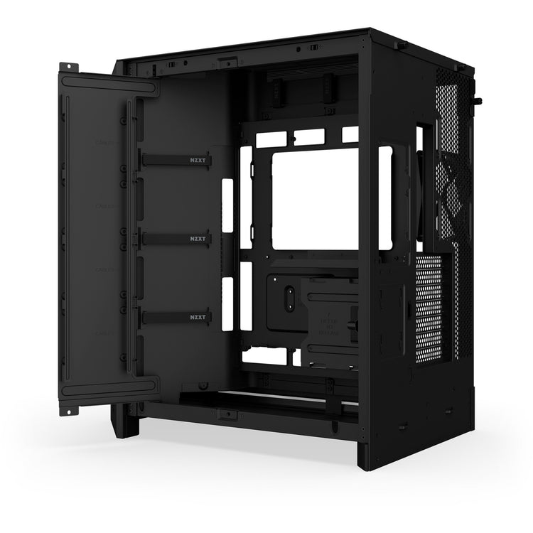 Nzxt H9 Flow RGB+ Midi-Tower-Gehäuse (schwarz (matt) | 2x USB-A | 1x USB-C | RGB | gehärtetes Glas)