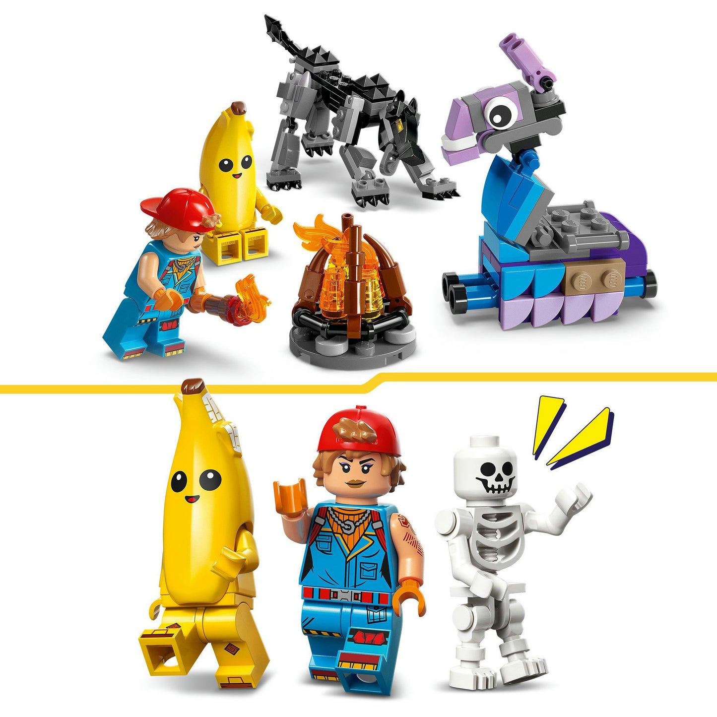 LEGO 77075 Fortnite Peely und Sparkplugs Camp