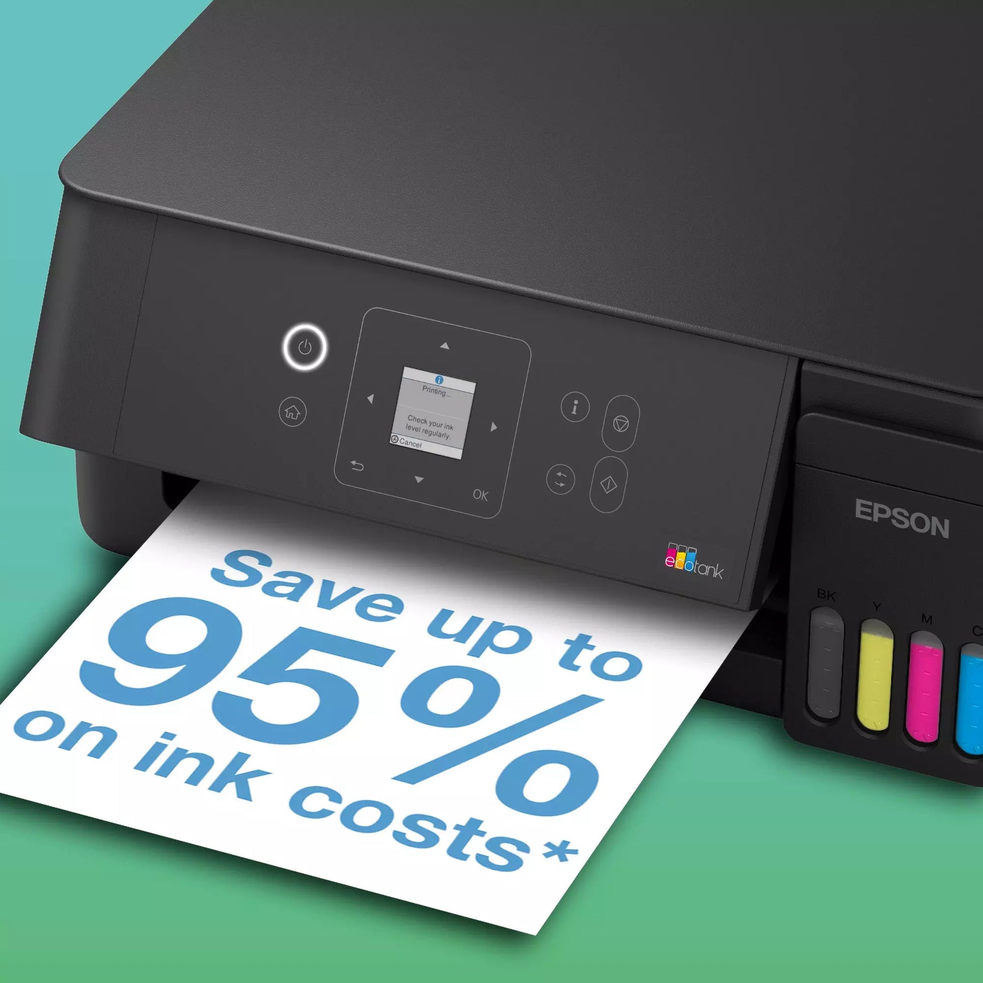 Epson Ecotank et-2922 All-in-One-Tintenstrahldrucker (Schwarz, Scannen, Kopieren, WLAN, inklusive bis zu 3 Jahre Tinte, C11cl63416)