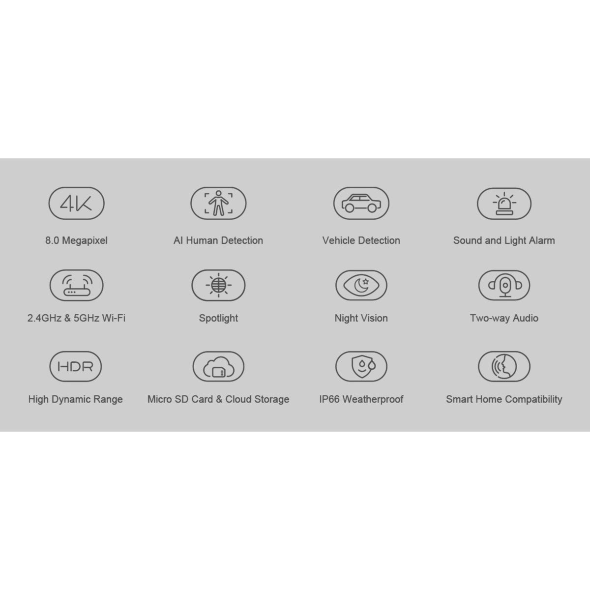 FOSCAM V8P, 4K 8MP Dual-Band-WLAN-Überwachungskamera
