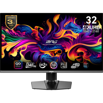 MSI MPG 321urx QD-OLED 31,5 4K UHD Gaming-Monitor (schwarz, 2x HDMI, DisplayPort, 2x USB-A, USB-B, USB-C, 240 Hz)