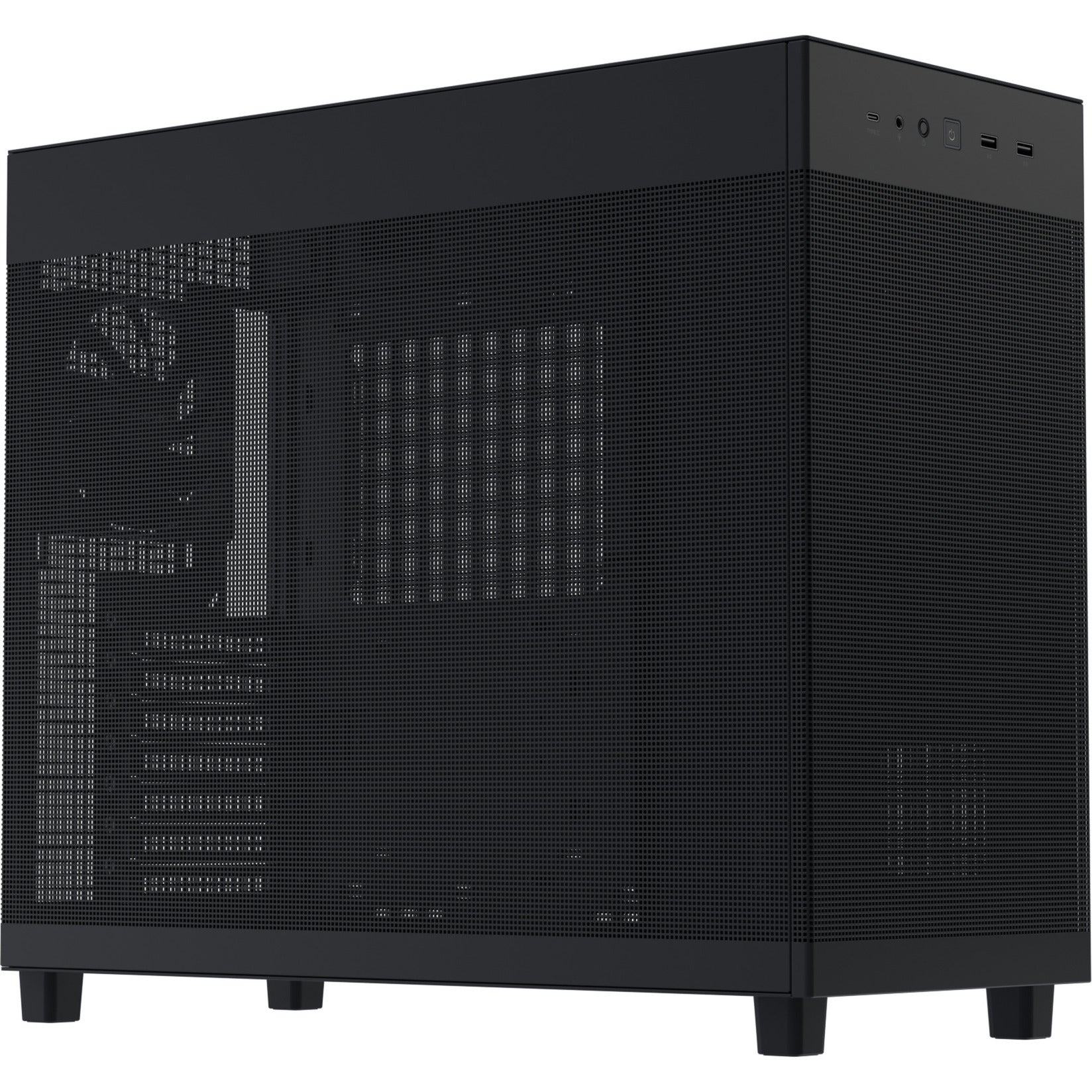 Asus Prime Ap303 - Mesh Panel Midi Tower Gehäuse (schwarz | 2x USB-A | 1x USB-C)