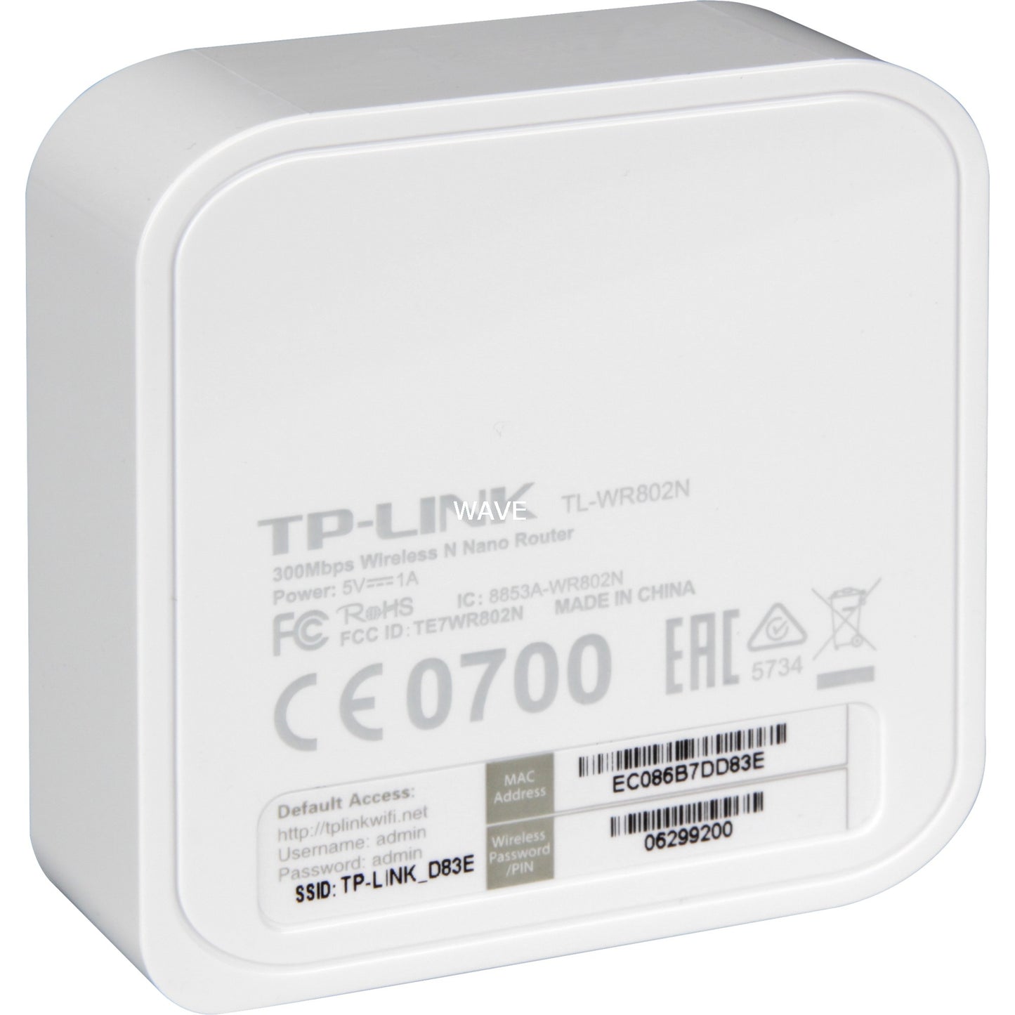 TP-Link TL-WR802N Drahtloser N-Nano-Router 300Mbps